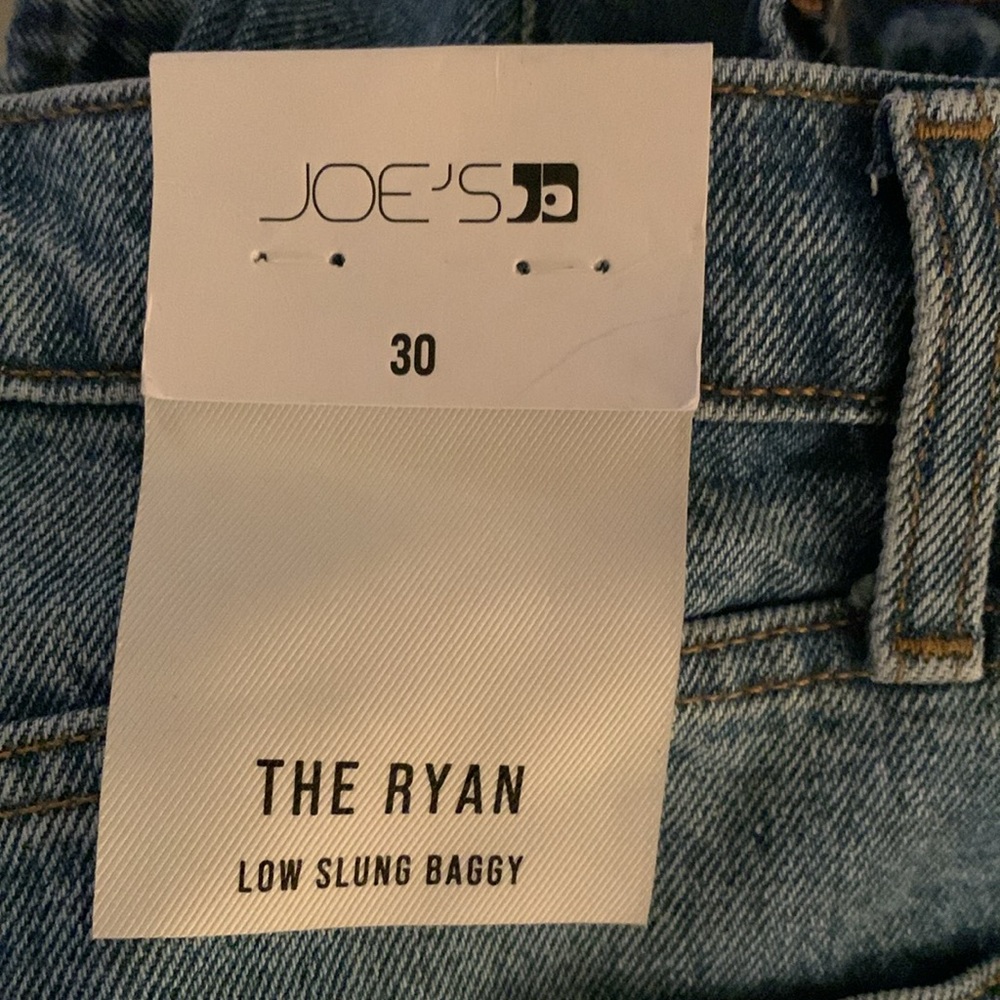 Joe's Jeans Blue Flare Wide Leg DenimThe Ryan Low Slung Baggy Jeans Size 30 -31 - Picture 13 of 15